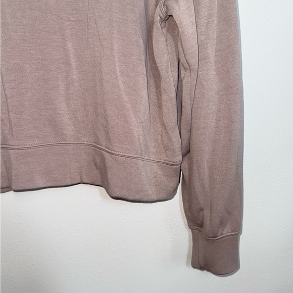 Danskin Mauve Pink Collared Sweatshirt V-neck Pullover Loungewear Large Women’s - Picture 4 of 10